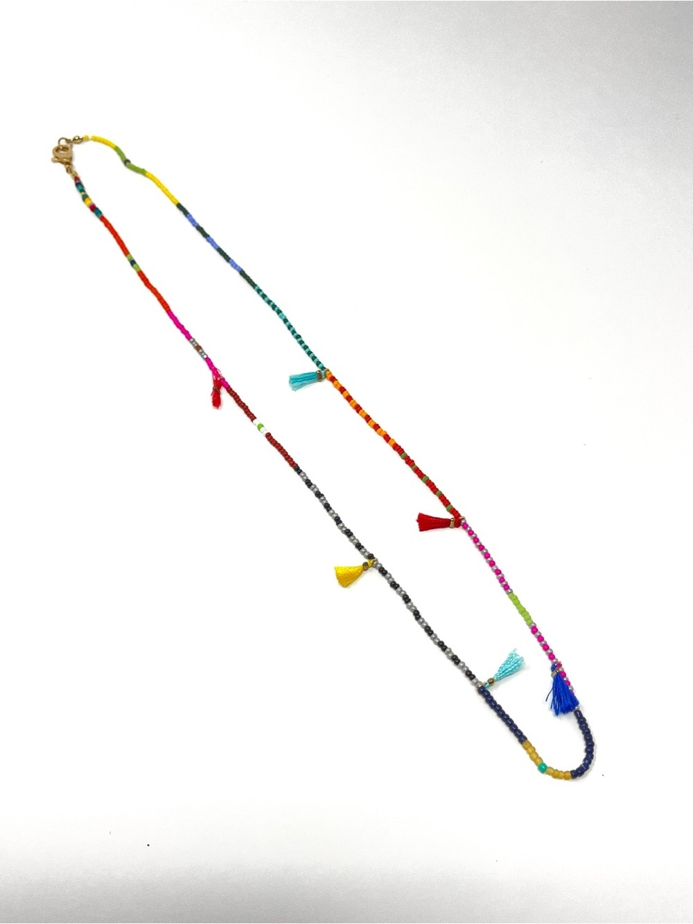 New Urban Outfitters Rainbow Seed Bead Necklace - Picture 6 of 7